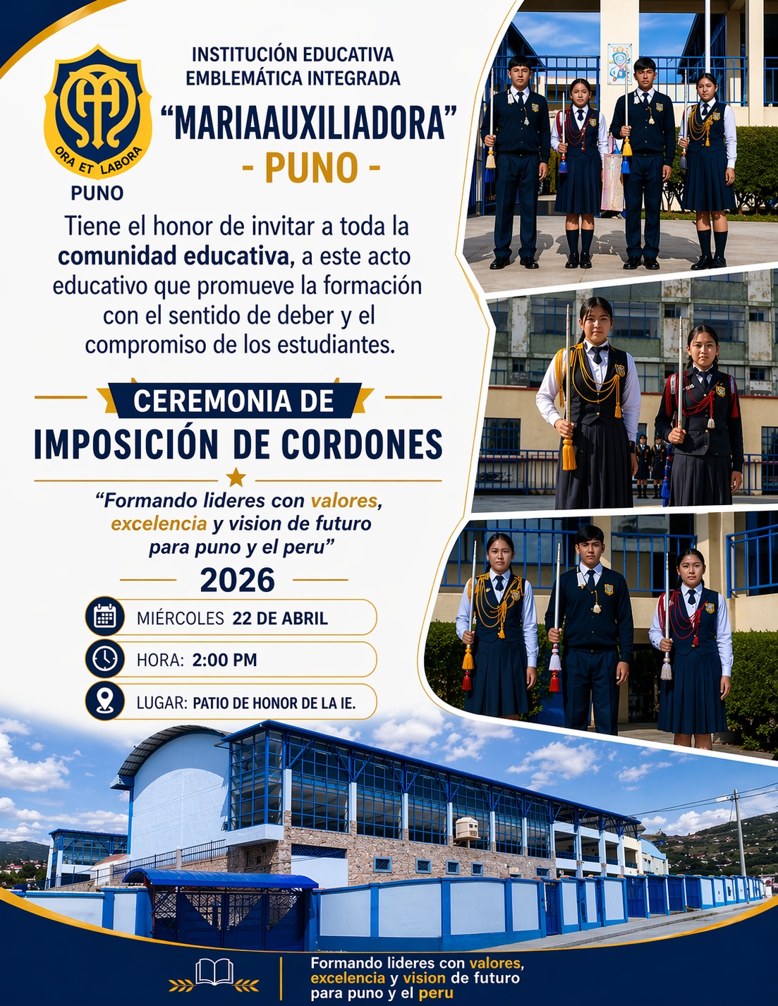 🎓 CEREMONIA DE IMPOSICIÓN DE CORDONES 2026✨