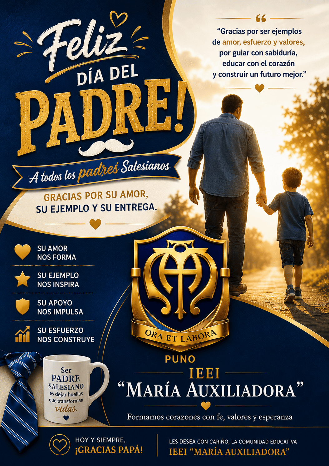 ¡Feliz Día del Padre a la Gran Familia Salesiana de María Auxiliadora!